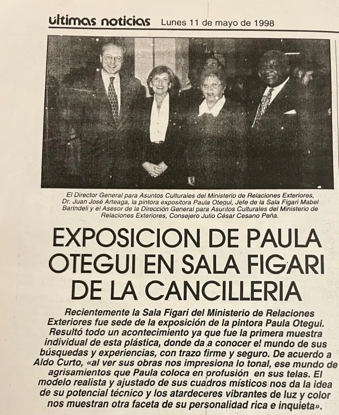 Exposición de Paula Otegui en Sala Figari de la Cancillería
