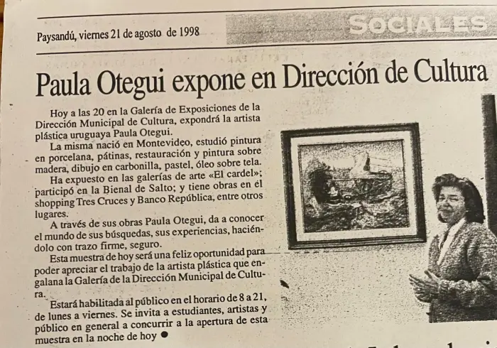 Paula Otegui expone en Dirección de Cultura
