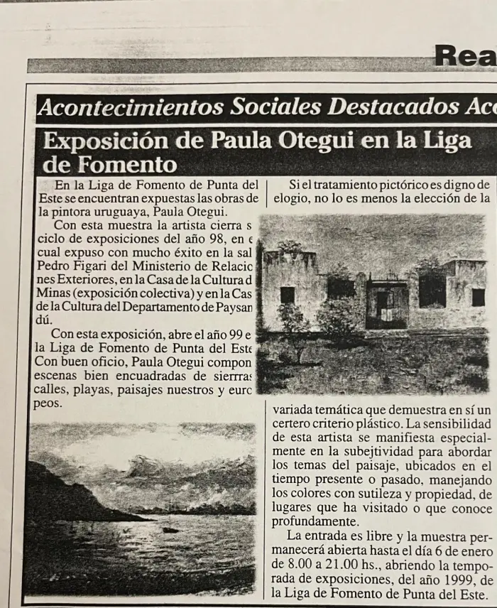 Exposición de Paula Otegui en la Liga de Fomento