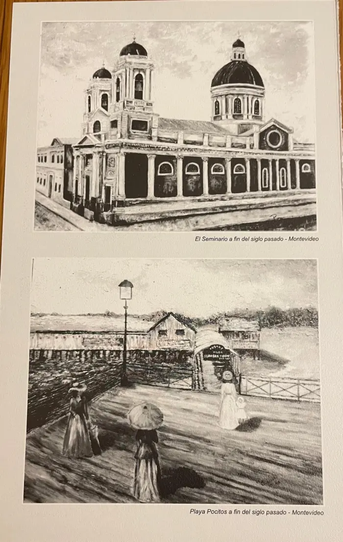 «El Seminario a fin del siglo pasado» · «Playa Pocitos a fin del siglo pasado»
